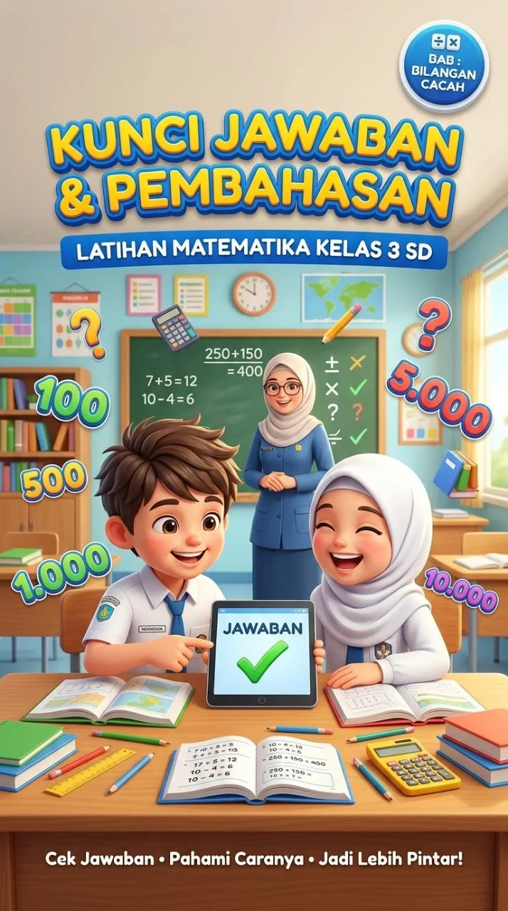 Kunci Jawaban dan Pembahasan Latihan Matematika Kelas 3 SD - Bilangan Cacah